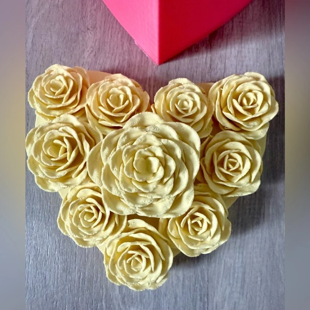 Roses Heart Container Valentine's Day 3D printed jewelry box gift